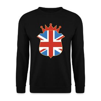 England Flagge - Unisex Pullover - Schwarz - Vorne - Alina (178cm) & Michal (187cm)