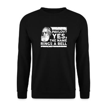 Pavlov Psychiatrist & Psychology Saying & Gift - Unisex Sweatshirt - black - Front - Alina (178cm) & Michal (187cm)