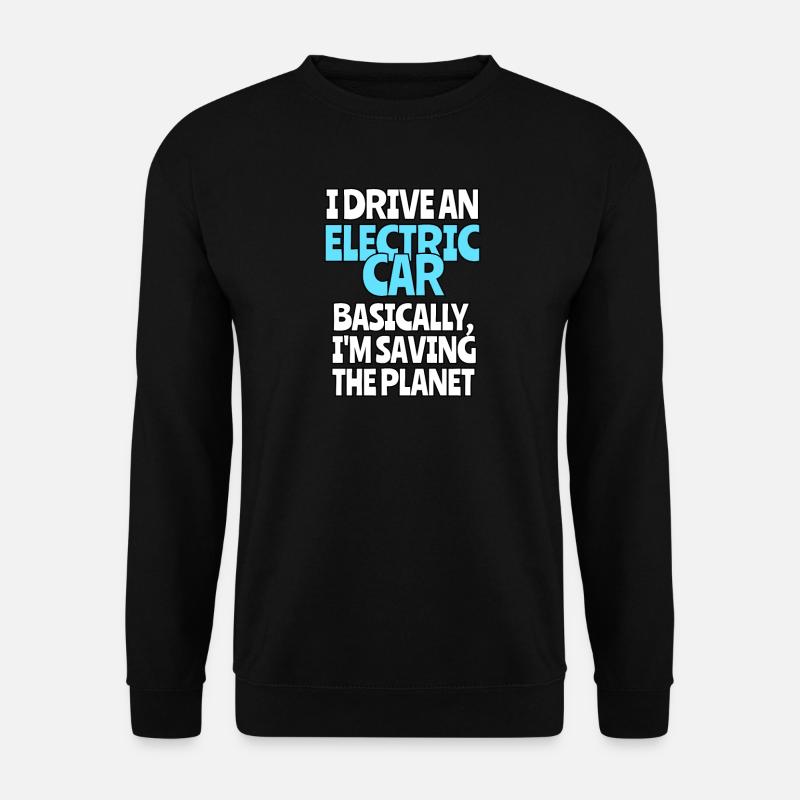 Elektroauto - Unisex Pullover - Schwarz
