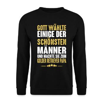 Golden Retriever Papa - Golden Retriever - Unisex Pullover - Schwarz - Vorne - Alina (178cm) & Michal (187cm)