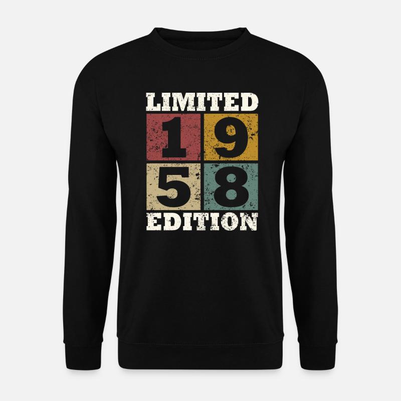 Vintage Geschenk 1958 Jubiläum Limited Edition - Unisex Pullover - Schwarz