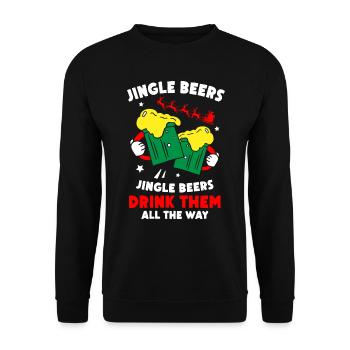 Santa Clause Beers - Unisex Sweatshirt - black - Front - Alina (178cm) & Michal (187cm)