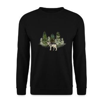 Wolf - Sweat-shirt Unisexe - noir - Devant - Alina (178cm) & Michal (187cm)