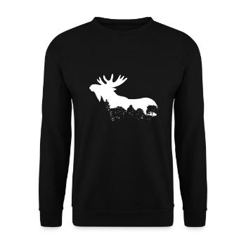 Moose - Unisex Sweatshirt - black - Front - Alina (178cm) & Michal (187cm)
