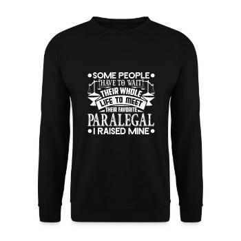 Paralegal Proud Paralegal Parent - Unisex Sweatshirt - black - Front - Alina (178cm) & Michal (187cm)