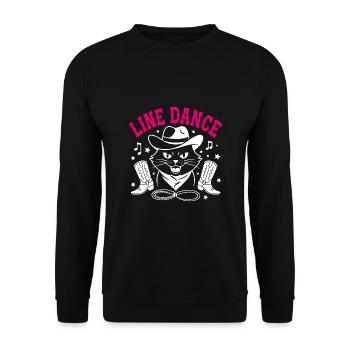 J’adore mon chat et la danse en ligne - Sweat-shirt Unisexe - noir - Devant - Alina (178cm) & Michal (187cm)