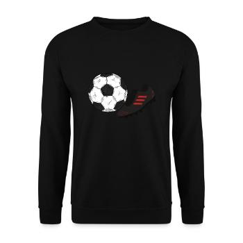Soccer Sneaker Football Art Player Fan Champion - Unisex Pullover - Schwarz - Vorne - Alina (178cm) & Michal (187cm)