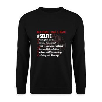 Math Teacher Math Teacher Take A Math Selfie - Unisex Sweatshirt - black - Front - Alina (178cm) & Michal (187cm)
