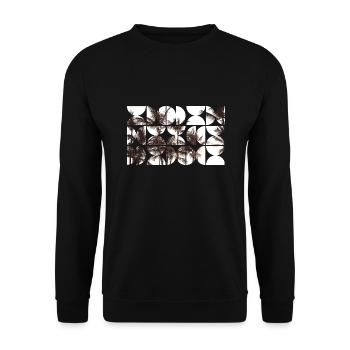 Vintage Palm Pattern - Unisex Sweatshirt - black - Front - Alina (178cm) & Michal (187cm)