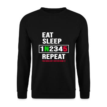 Motorcycle motor-biker Motorcyclist - Unisex Sweatshirt - black - Front - Alina (178cm) & Michal (187cm)