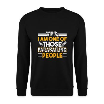Parasailing I'm One Of Those Parasailing People - Unisex Sweatshirt - black - Front - Alina (178cm) & Michal (187cm)