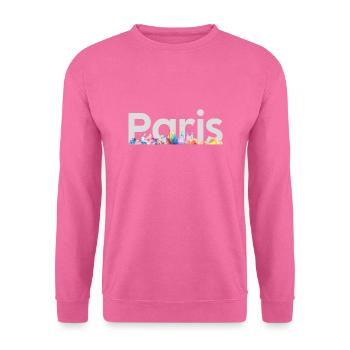 Chemise de ville « Paris » Dark - Sweat-shirt Unisexe - rose - Devant