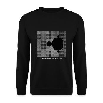 Apfelmännchen mit Formel - Unisex Pullover - Schwarz - Vorne - Alina (178cm) & Michal (187cm)