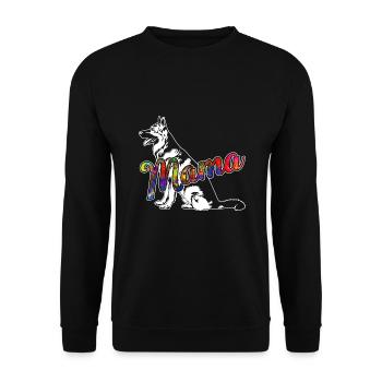 German Shepherd German Shepherd Mama - Unisex Sweatshirt - black - Front - Alina (178cm) & Michal (187cm)