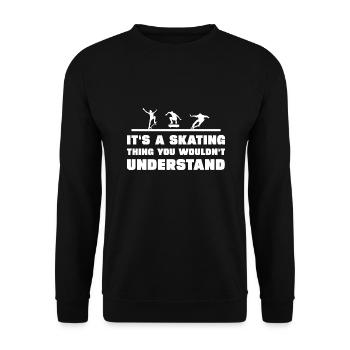 Das ist ein Skating-Ding das du nicht verstehst - Unisex Pullover - Schwarz - Vorne - Alina (178cm) & Michal (187cm)