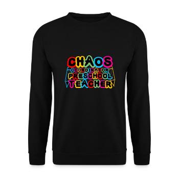 Chaos Coordinator Preschool Teacher - Unisex Sweatshirt - black - Front - Alina (178cm) & Michal (187cm)