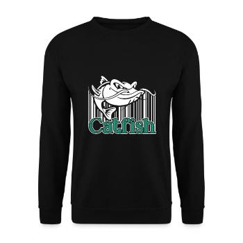 Catfish Catfish Vintage - Unisex Sweatshirt - black - Front - Alina (178cm) & Michal (187cm)