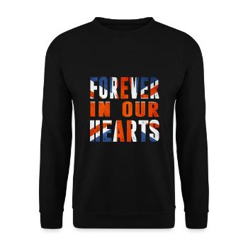 Queen Elizabeth - Forever in our hearts - Unisex Pullover - Schwarz - Vorne - Alina (178cm) & Michal (187cm)