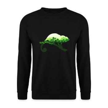 Chameleon - Unisex Sweatshirt - black - Front - Alina (178cm) & Michal (187cm)