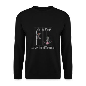 Funny Pole Dance Gift I Polerina not porn - Unisex Sweatshirt - black - Front - Alina (178cm) & Michal (187cm)