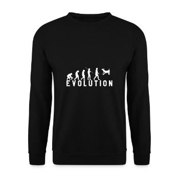 Gymnastics Gymnastics Gymnastics Evolution Gift - Unisex Sweatshirt - black - Front - Alina (178cm) & Michal (187cm)