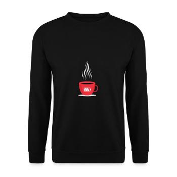 Tasse À Café Cappuccino Macchiato Cadeau Espresso - Sweat-shirt Unisexe - noir - Devant - Alina (178cm) & Michal (187cm)