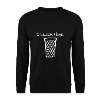 Apfelwein, Äbbelwoi, Bembel, Hessen - Unisex Pullover - Schwarz - Vorne - Alina (178cm) & Michal (187cm)
