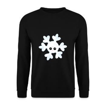 flocon de neige - Sweat-shirt Unisexe - noir - Devant - Alina (178cm) & Michal (187cm)