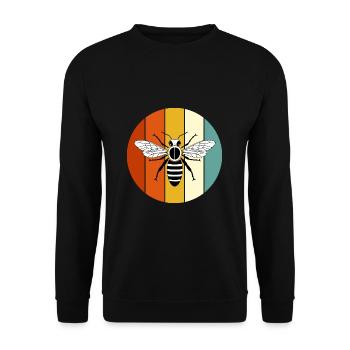 Bee - Unisex Sweatshirt - black - Front - Alina (178cm) & Michal (187cm)
