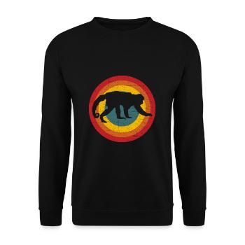 Singe - Sweat-shirt Unisexe - noir - Devant - Alina (178cm) & Michal (187cm)