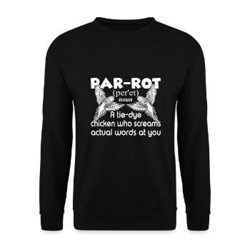 Parrot Definition - Unisex Sweatshirt - black - Front - Alina (178cm) & Michal (187cm)