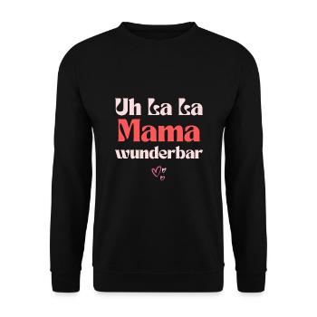 Mother's Day - Uh la la Mama wonderful - Unisex Sweatshirt - black - Front - Alina (178cm) & Michal (187cm)