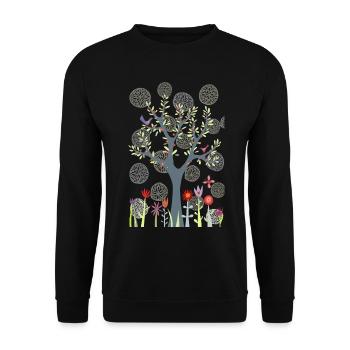 The Garden - Unisex Sweatshirt - black - Front - Alina (178cm) & Michal (187cm)