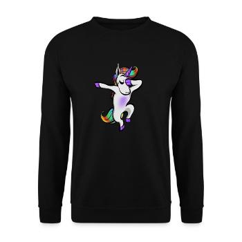 Dabbing Unicorn Unicorn Cute And Sweet - Unisex Sweatshirt - black - Front - Alina (178cm) & Michal (187cm)