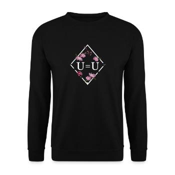 U=U Undetectable Equals Untransmittable HIV - Unisex Sweatshirt - black - Front - Alina (178cm) & Michal (187cm)
