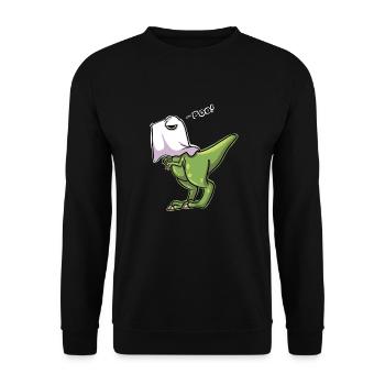 Halloween T Rex Dinosaur design Funny design - Unisex Sweatshirt - black - Front - Alina (178cm) & Michal (187cm)
