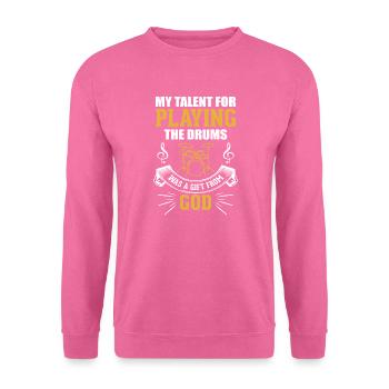 Citation de batteur chrétien Jésus disant le cadeau - Sweat-shirt Unisexe - rose - Devant