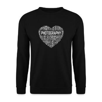 Cœur de photographie - Sweat-shirt Unisexe - noir - Devant - Alina (178cm) & Michal (187cm)