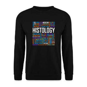 Histology Words - Unisex Sweatshirt - black - Front - Alina (178cm) & Michal (187cm)