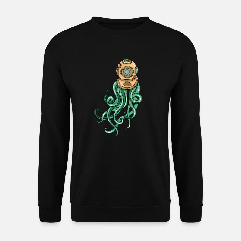 Octopus Scuba Diver - Unisex Sweatshirt - black