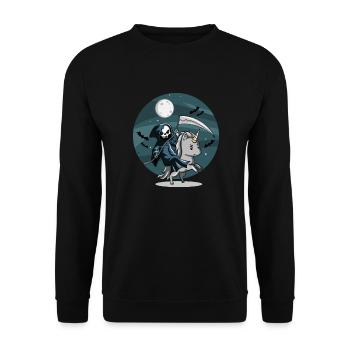 Unicorn Reaper - Unisex Sweatshirt - black - Front - Alina (178cm) & Michal (187cm)