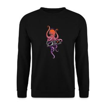 Octopus DJ - Unisex Pullover - Schwarz - Vorne - Alina (178cm) & Michal (187cm)