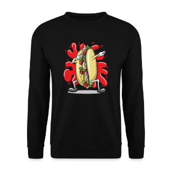 Tampon Sandwich - Sweat-shirt Unisexe - noir - Devant - Alina (178cm) & Michal (187cm)