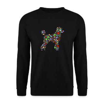 Poodle Hearts - Sweat-shirt Unisexe - noir - Devant - Alina (178cm) & Michal (187cm)