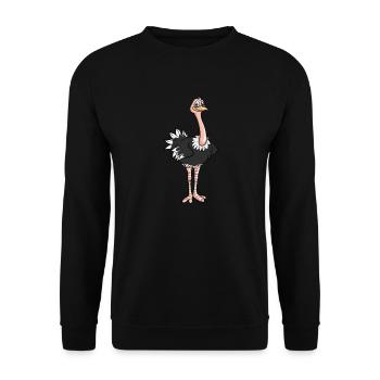 Strauß - Unisex Pullover - Schwarz - Vorne - Alina (178cm) & Michal (187cm)