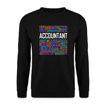 Accountant Words - Unisex Sweatshirt - black - Front - Alina (178cm) & Michal (187cm)