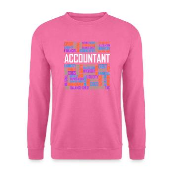 Buchhalter-Wörter - Unisex Pullover - Pink - Vorne