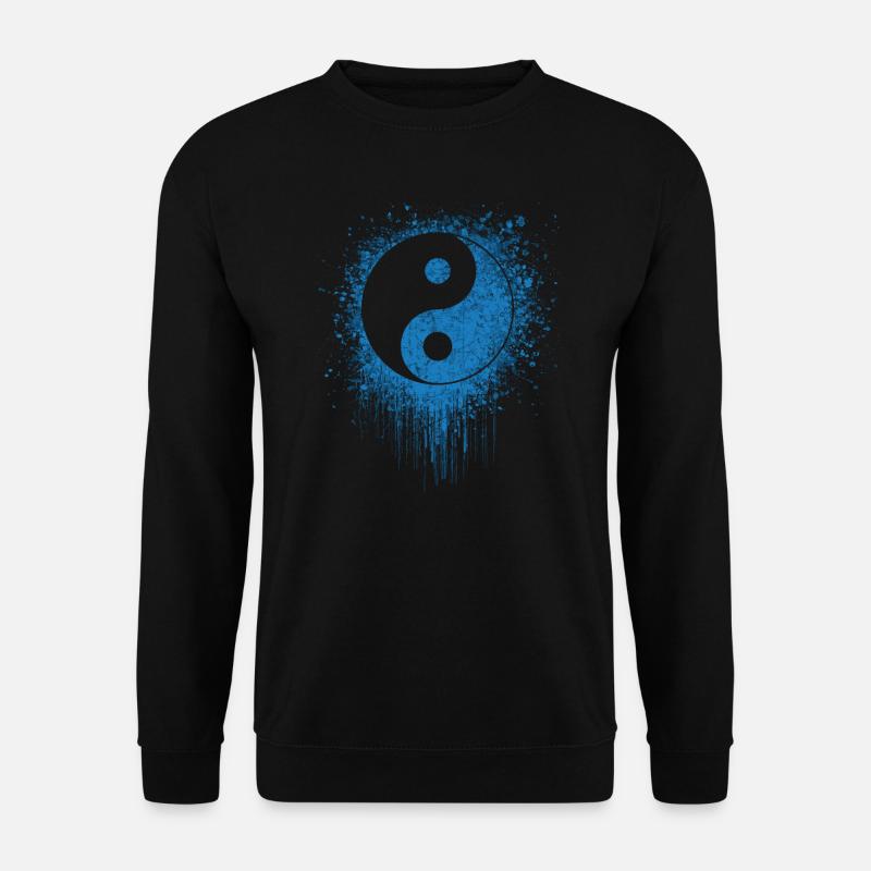 yin yang zen tattoo tribal splash meditation - Unisex Pullover - Schwarz
