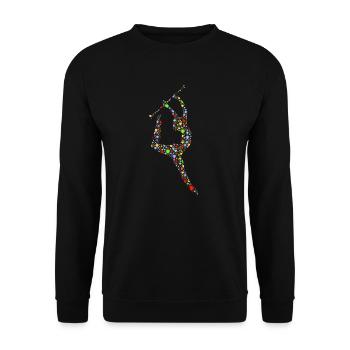 Baton Twirling Silhouette - Sweat-shirt Unisexe - noir - Devant - Alina (178cm) & Michal (187cm)