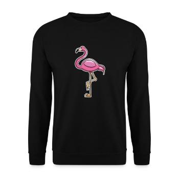 Flamant - Sweat-shirt Unisexe - noir - Devant - Alina (178cm) & Michal (187cm)